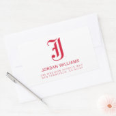 Jacksonville State University Klassieke JSU brief Rechthoekige Sticker (Envelop)