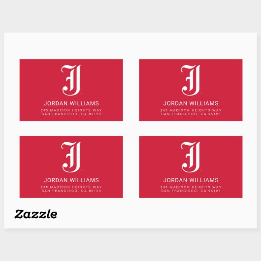 Jacksonville State University Klassieke JSU brief Rechthoekige Sticker (Vel)