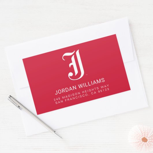 Jacksonville State University Klassieke JSU brief Rechthoekige Sticker (Envelop)