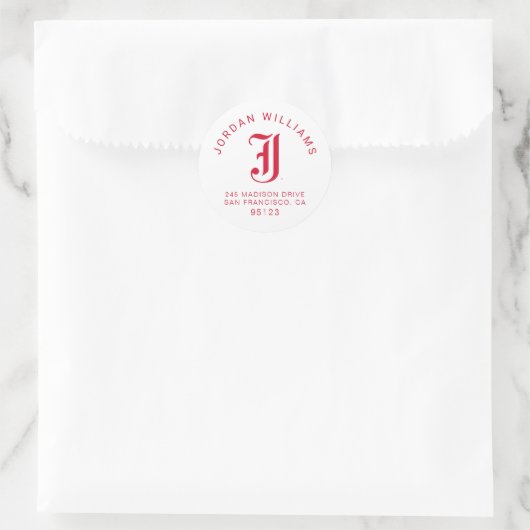 Jacksonville State University Klassieke JSU brief Ronde Sticker (Tas)