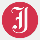 Jacksonville State University Klassieke JSU brief Ronde Sticker (Voorkant)