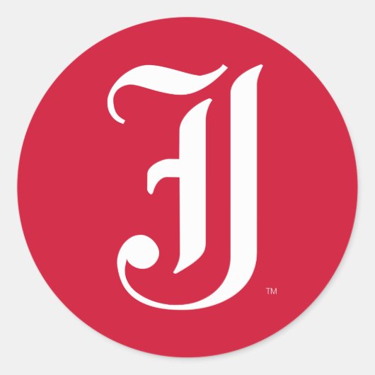 Jacksonville State University Klassieke JSU brief Ronde Sticker (Voorkant)