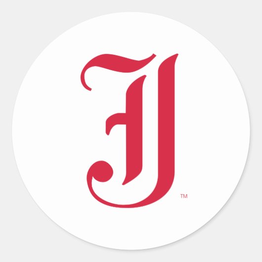 Jacksonville State University Klassieke JSU brief Ronde Sticker (Voorkant)