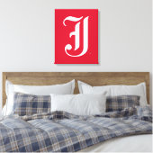 Jacksonville State University Klassieke JSU-letter Canvas Afdruk (Insitu (Slaapkamer))