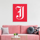 Jacksonville State University Klassieke JSU-letter Canvas Afdruk (Insitu (Woonkamer))