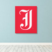 Jacksonville State University Klassieke JSU-letter Canvas Afdruk (Insitu (Houten vloer))