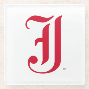 Jacksonville State University Klassieke JSU-letter Glazen Onderzetter