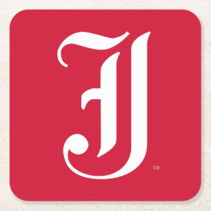 Jacksonville State University Klassieke JSU-letter Kartonnen Onderzetters