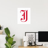 Jacksonville State University Klassieke JSU-letter Poster (Thuiskantoor)