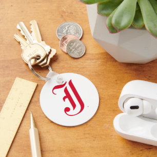 Jacksonville State University Klassieke JSU-letter Sleutelhanger