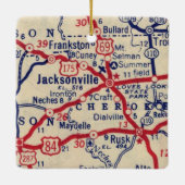 Jacksonville TX 1941 Map Keramisch Ornament (Achterkant)