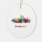 Jacksonville V2 skyline in waterverf Keramisch Ornament (Links)