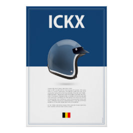 Jacky Ickx Helmet Perfect Poster