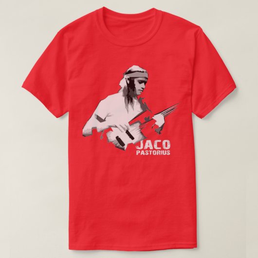 Jaco bass-speler t-shirt (Design voorkant)