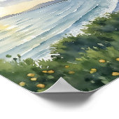 Jaco Beach Costa Rica Aquarel Poster (Hoek)