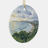 Jaco Beach Costa Rica Watercolor Keramisch Ornament (Rechts)