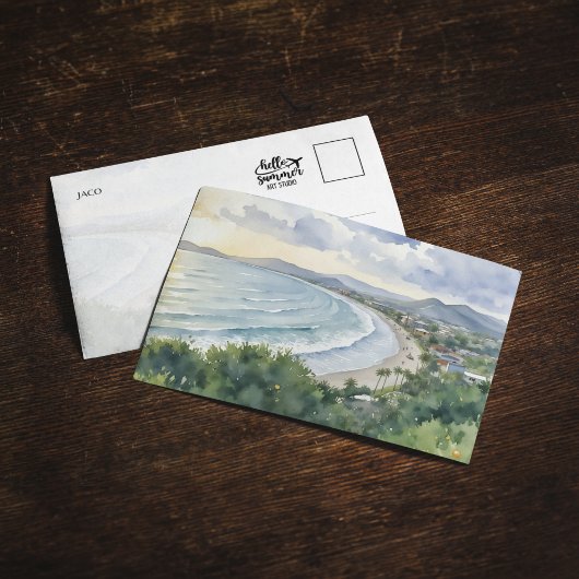 Jaco Beach Costa Rica Watercolor Postcard Kaart