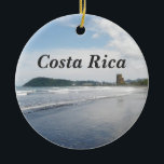 Jaco Beach in Costa Rica Keramisch Ornament<br><div class="desc">Beach in Jaco,  Costa Rica.</div>