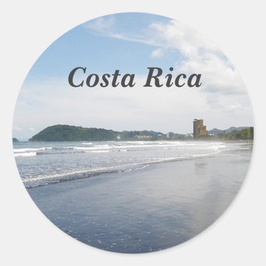 Jaco Beach in Costa Rica Ronde Sticker (Voorkant)