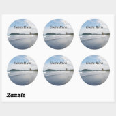 Jaco Beach in Costa Rica Ronde Sticker (Vel)