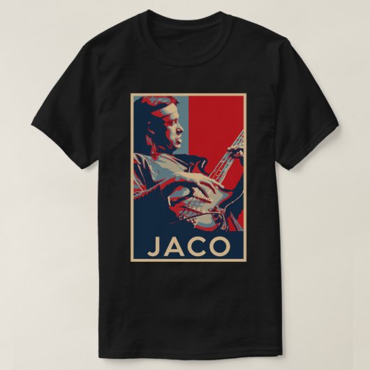 Jaco Pastorius Hope Poster - Sizes van Jazz Musici T-shirt (Design voorkant)