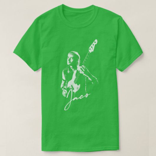 Jaco Pastorius  Stijl Fan Artwork T-shirt (Design voorkant)