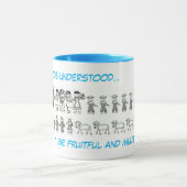 Jacob begreep... twee toonkoffie-mok. mok (Midden)