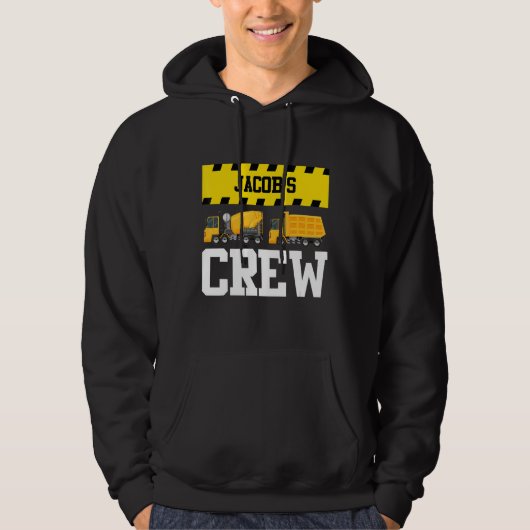 Jacob Construction Crew Custom Dumptruck Truc Hoodie (Voorkant)
