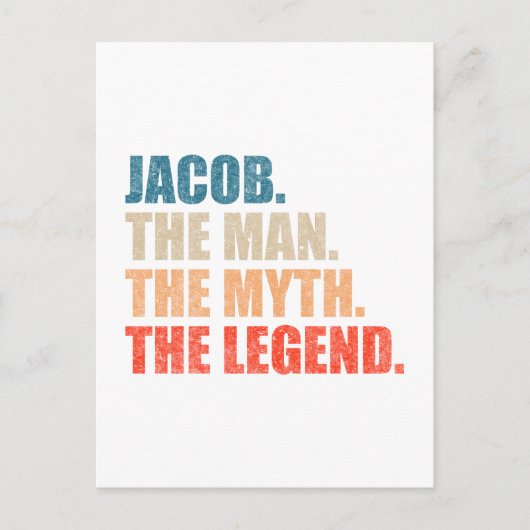 Jacob De Man De Mythe De Legende Briefkaart (Voorkant)