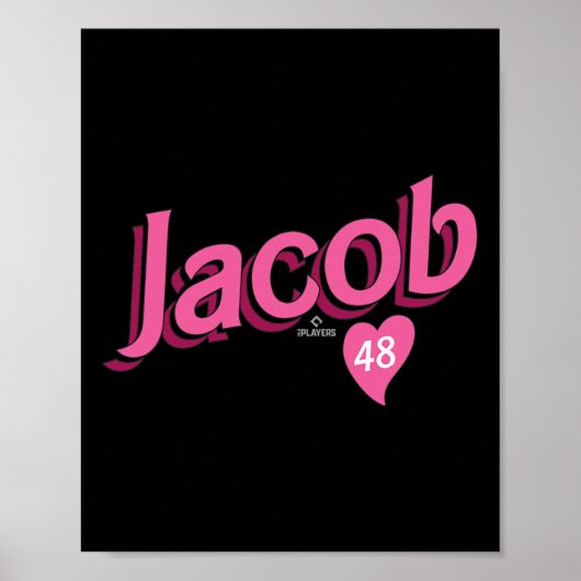 Jacob Degrom Texas Verkoop Valentijn Mlbpa Poster (Voorkant)