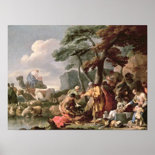 Jacob die de vreemde goden onder de eikel begraven poster (Voorkant)