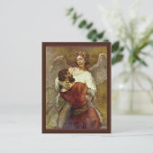 Jacob die door Rembrandt met de engel zwaait Briefkaart (Staand voorkant)