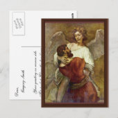 Jacob die door Rembrandt met de engel zwaait Briefkaart (Voorkant / Achterkant)