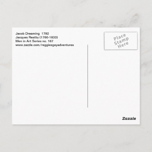 Jacob Dreaming van Reattu Briefkaart (Achterkant)