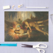 Jacob en de Angel van Gustave Moreau Tissuepapier (Craft)