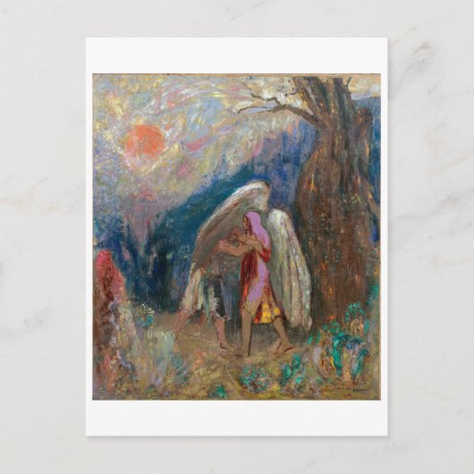 Jacob en de engel | Odilon Redon | Briefkaart (Voorkant)