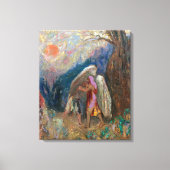 Jacob en de Engel | Odilon Redon | Canvas Afdruk (Voorkant)