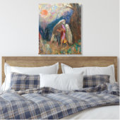 Jacob en de Engel | Odilon Redon | Canvas Afdruk (Insitu (Slaapkamer))