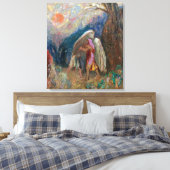 Jacob en de engel | Odilon Redon | Canvas Afdruk (Insitu (Slaapkamer))