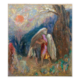 Jacob en de engel | Odilon Redon | Foto Afdruk