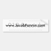 Jacob Fannin Bumpersticker (Voorkant)