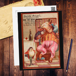 Jacob Feigel Harness en Vintage Briefkaart