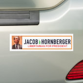 Jacob Hornberger Libertarian for President 2020 Bumpersticker (Op auto)