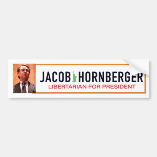 Jacob Hornberger Libertarisch voor President 2020 Bumpersticker (Voorkant)