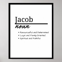 Jacob, jongen gepersonaliseerde naam definitie poster