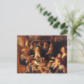 Jacob Jordaens - als de oude zang, dus de jonge pi Briefkaart (Staand voorkant)