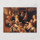 Jacob Jordaens - als de oude zang, dus de jonge pi Briefkaart (Voorkant)