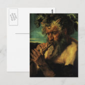 Jacob Jordaens - Bust of Satyr Briefkaart (Voorkant / Achterkant)
