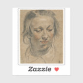 Jacob Jordaens - Hoofd van een vrouw Sticker (Vel)