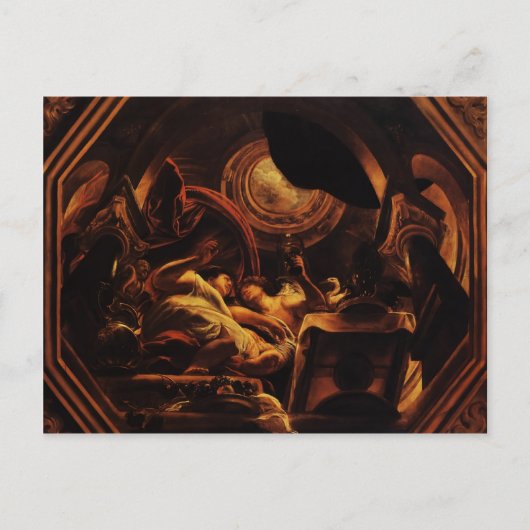 Jacob Jordaens- Love of Cupid and Psyche Briefkaart (Voorkant)